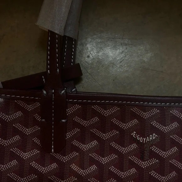Burgundy Canvas Tote Bag - Picture 6 of 7